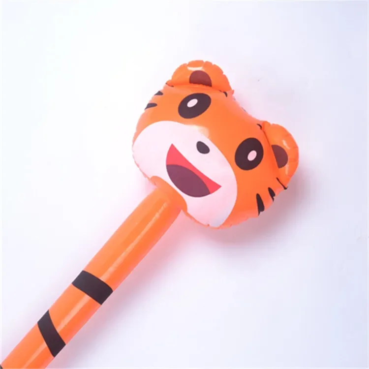Wild Animal Head Toy Balloon Stick Wild One Party Decor Animal Party Birthday Party Balloon Kids Safari Woodland Forest Theme