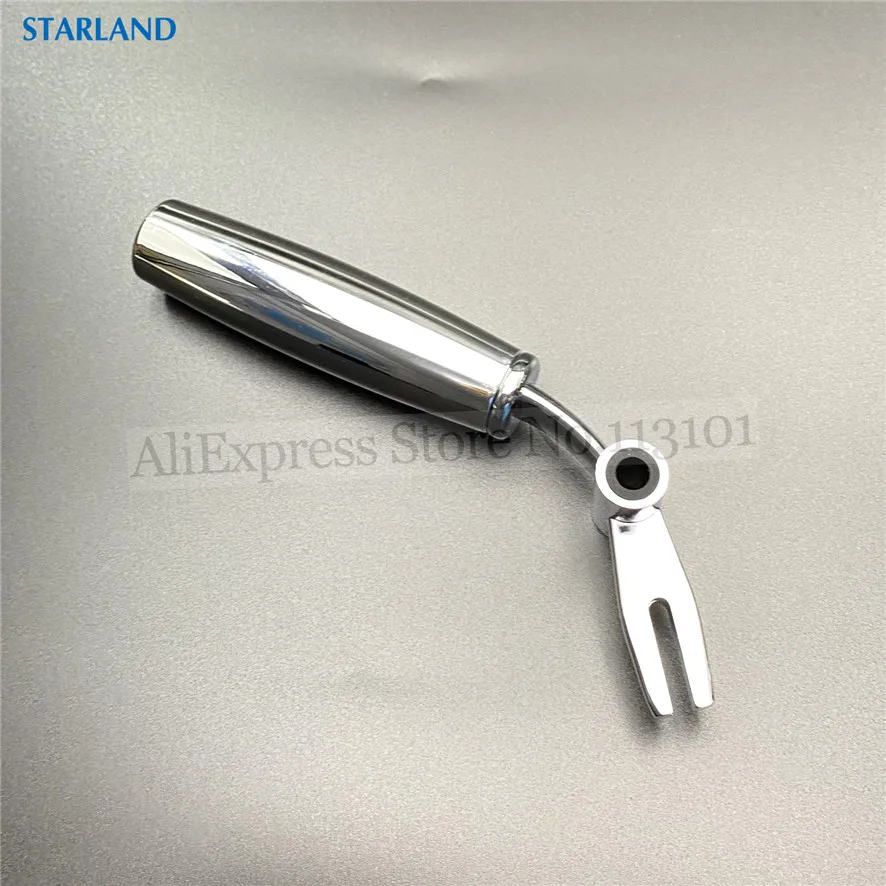 1 مقبض معدني جديد قطع الغيار مقبض كرنك فضي اللون المناسب ملحق لاستبدال آلات الآيس كريم الناعمة ZM