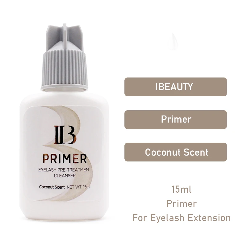 10pcs I Beauty Primer New Coconut Scent Primer Eyelash Extension Glue Pre Treatment  Application 15ml Fixing Agent Lashes Tools