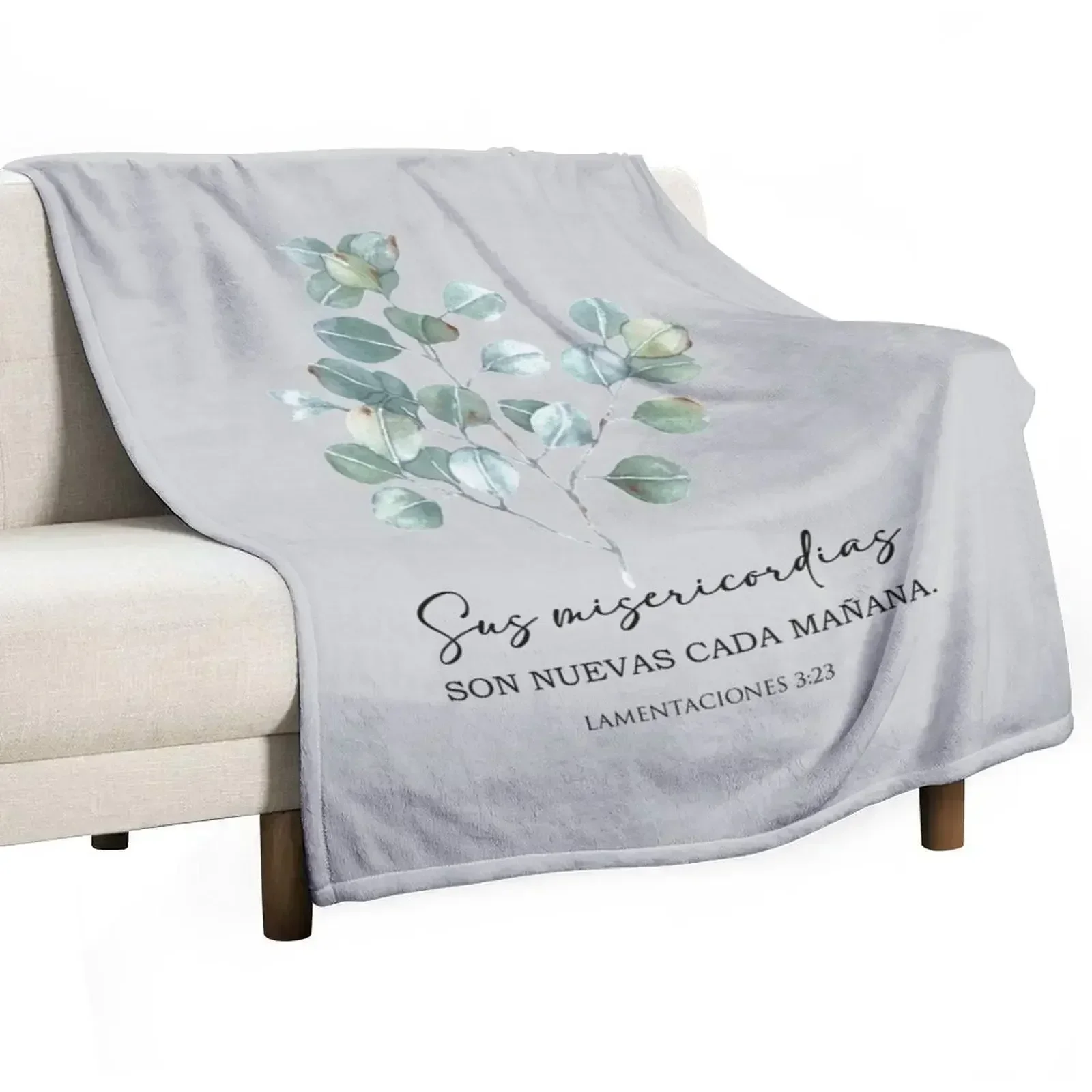 

Sus misericordias son nuevas cada maana spanish bible verse Throw Blanket Warm Accent Blanket for Living Room Decoration