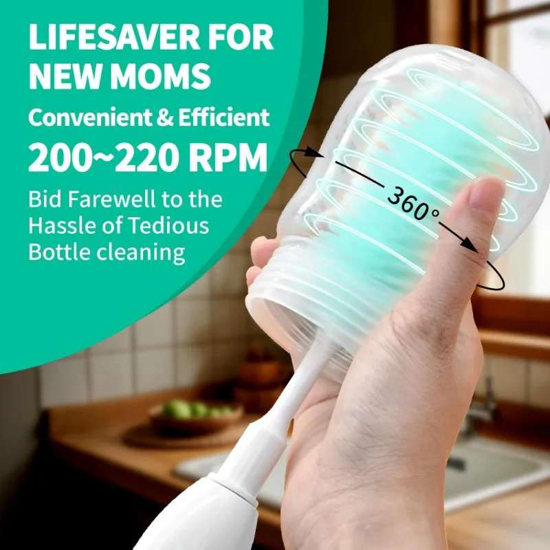 

A24F-Automatic Electric Bottle Brush Set With UV Sterilization - Multicolor, Cross-Border Exclusive