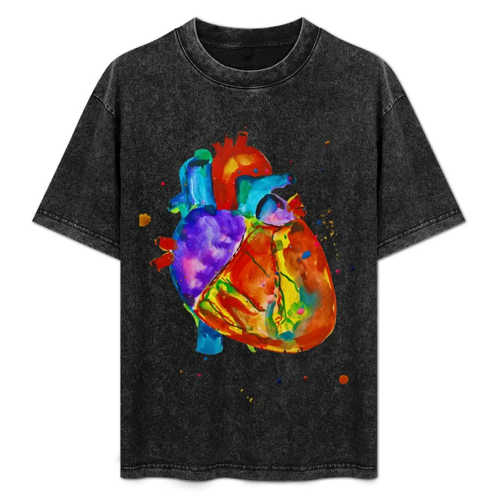 T-shirt Watercolor Heart Bliss, t-shirt basique pour tenue de tous les jours