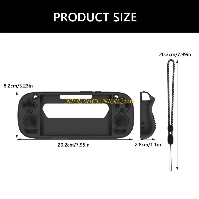 E0BB Gamepad Housing Silicone Protector Cover Dengan Lanyard untuk Saku Retroid 5 Konsol Lengan Pelindung Shell Tahan Gores