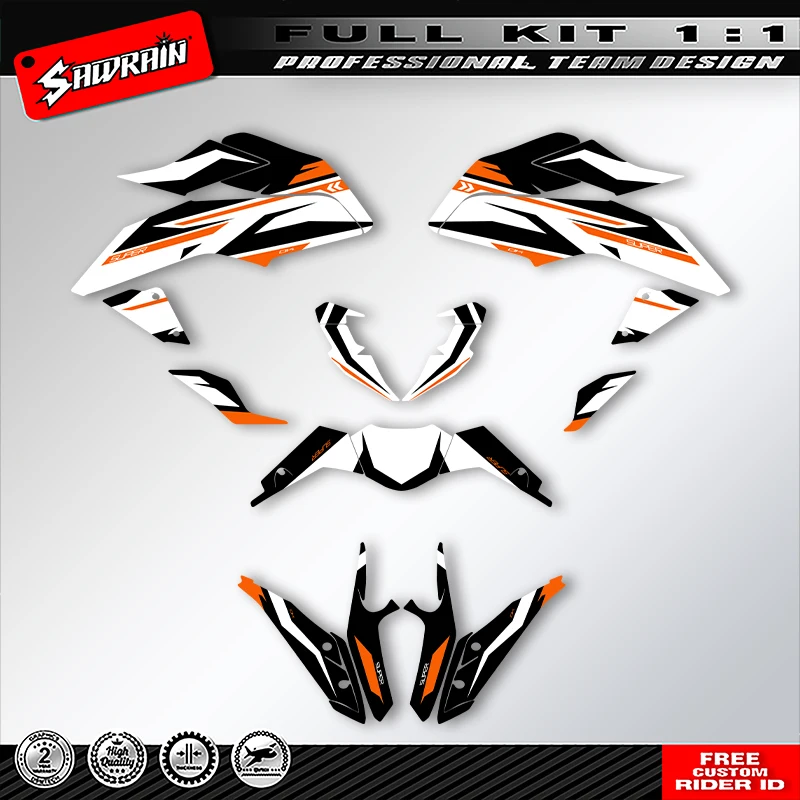

Sawrain Motorcycle Graphics Backgrounds Decals Stickers Kit Number Name Custom For KTM DUKE 125 390 2017 2018 2019 2020 015