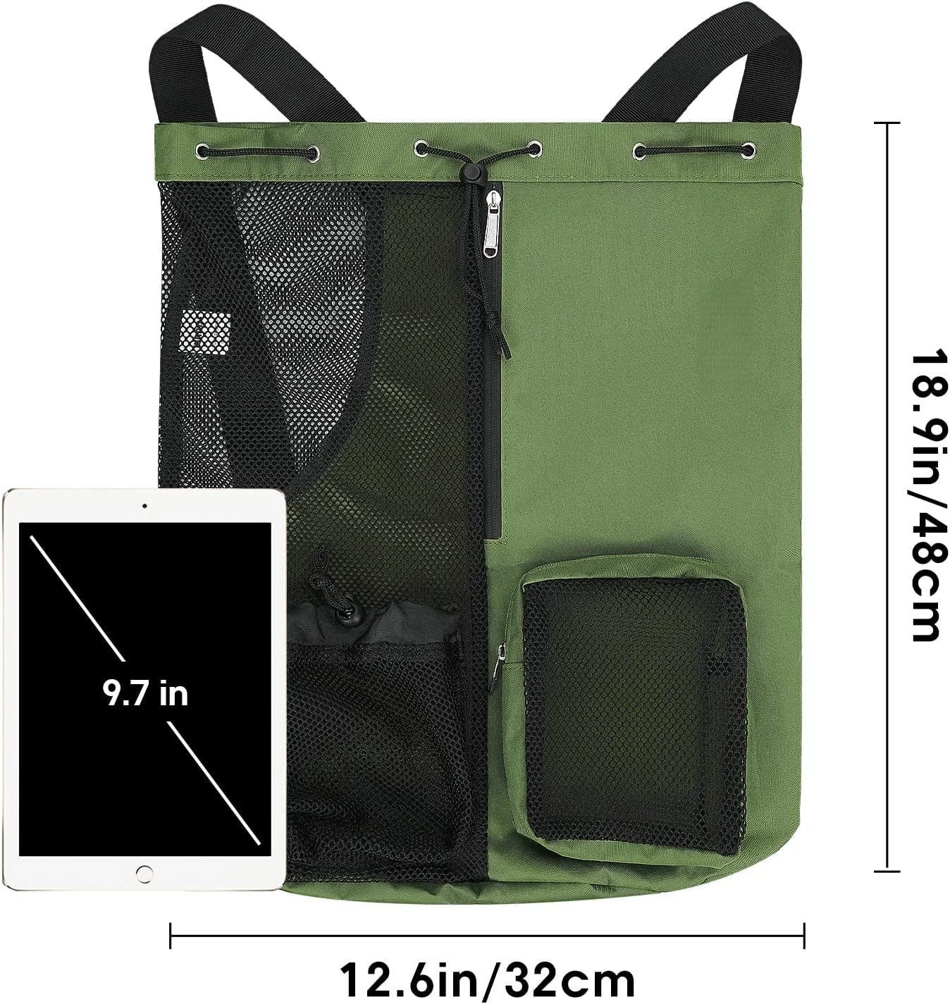 Swim Bag Mesh Drawstring Backpack with Wet Pocket Multipurpose Beach Backpack for Swimming, Gym, and Workout Gear