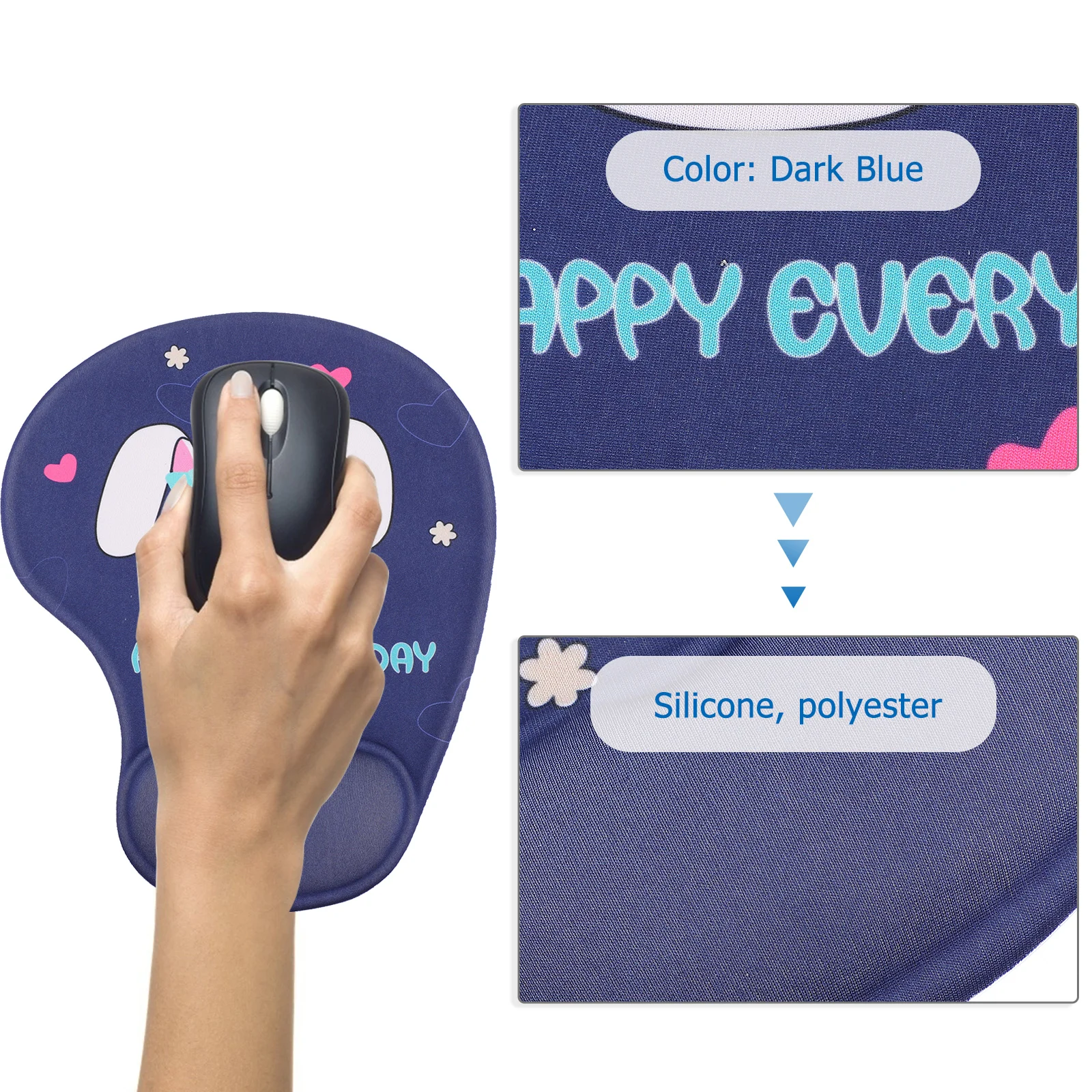 

Premium Silicone Mouse Pad with Wrist Guard Ergonomic Design Non for Enhanced Precision