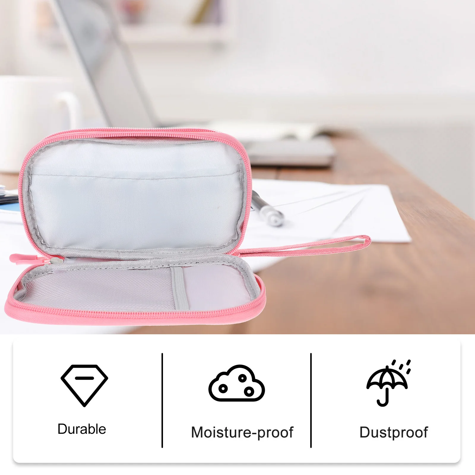 

Electronics Accessory Organizer Case Portable Digital Storage Pouch for USB Cables Batteries Mobile Phones Hard Drives External