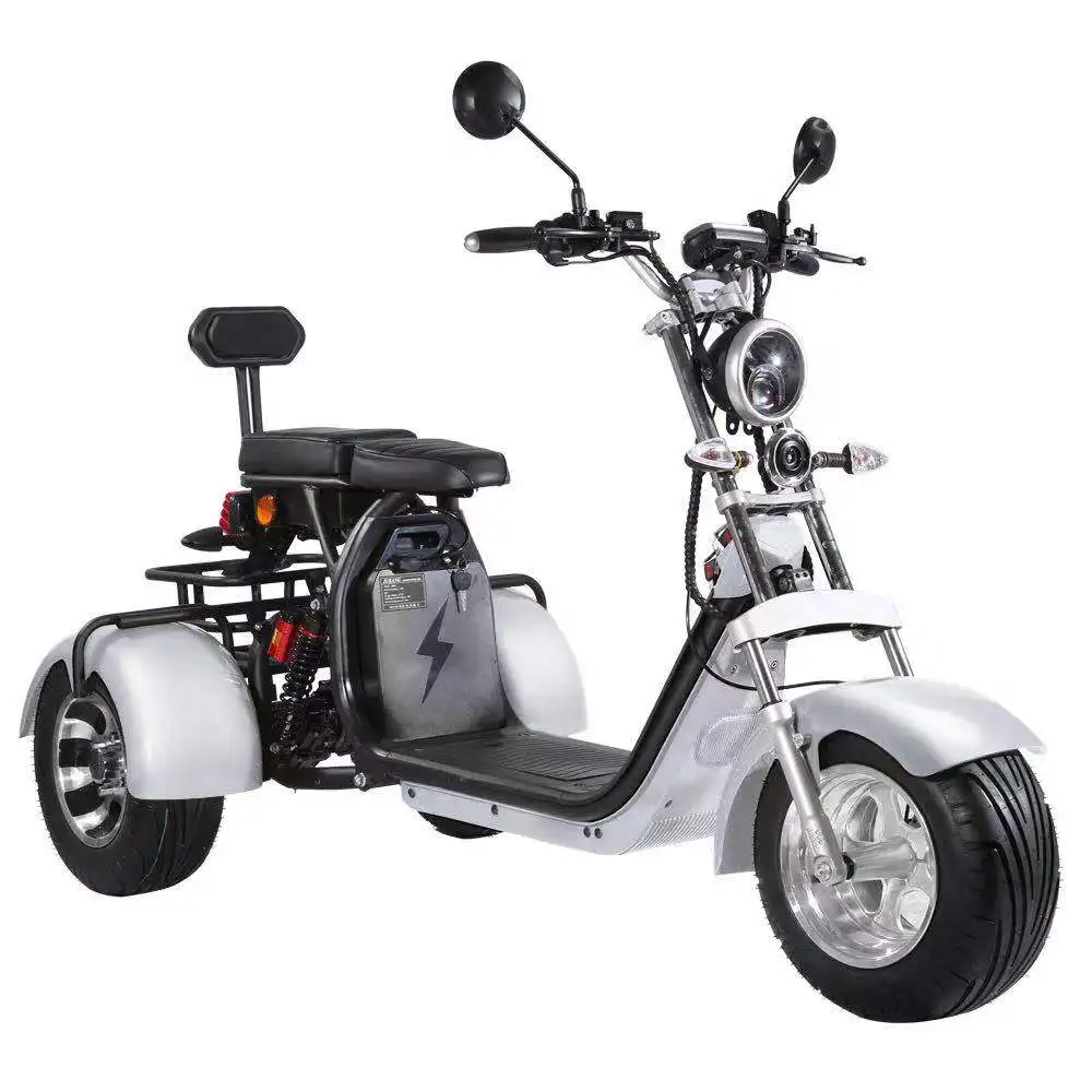 Citycoco-patinete eléctrico de doble asiento para adultos, hermoso modelo nuevo de CP-3.0, triciclos de 1000W/1500W/2000W, 12AH/20AH/40AH