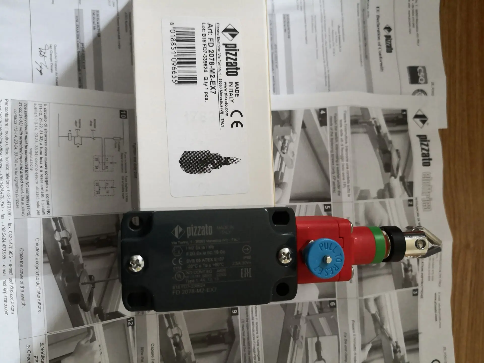 New original Pizzato explosion-proof pull rope switch FD 2078-M2-EX7