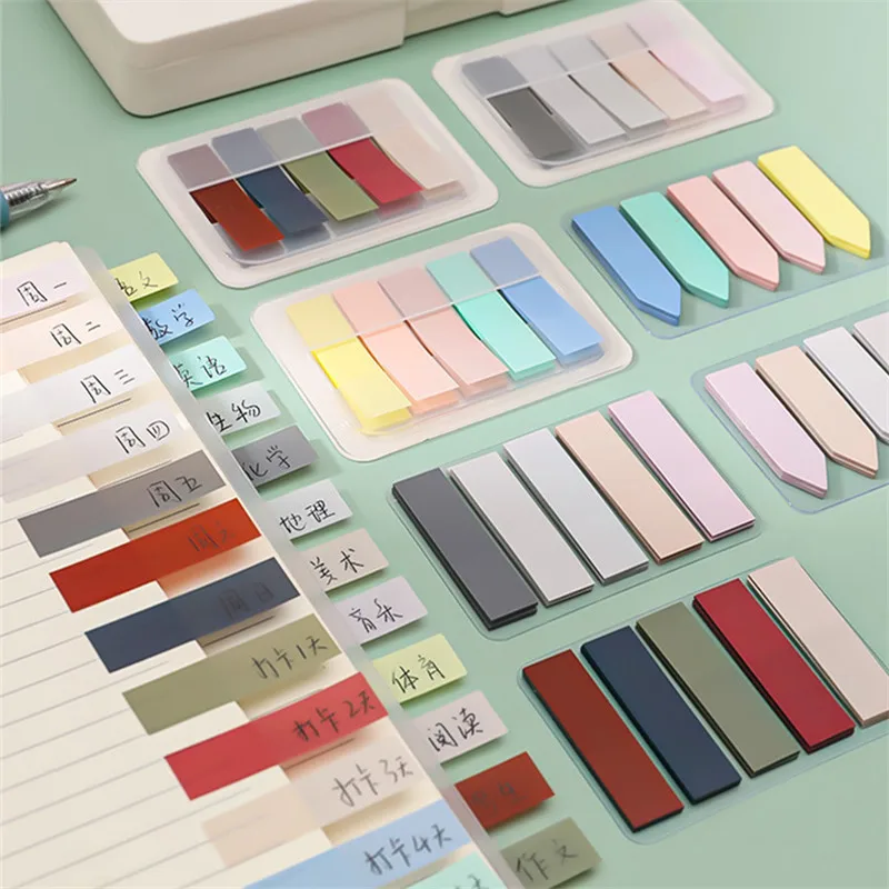 Memo Sticker Paper Office School Supplies Self Adhesive Memo Pad Sticky Notes Bookmark Point It Marker