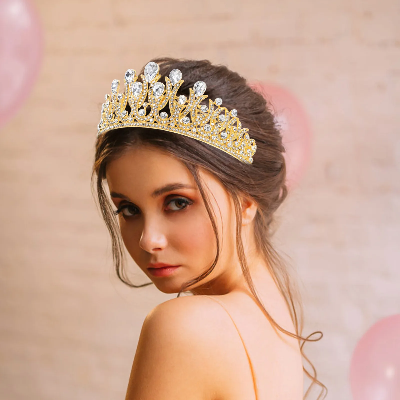 Mahkota Pengantin Berhias Berlian Imitasi Vintage, Aksesoris Rambut Pengantin, Tiara Putri Elegan untuk Pesta Pernikahan, Pesta Pengantin, dan Prom