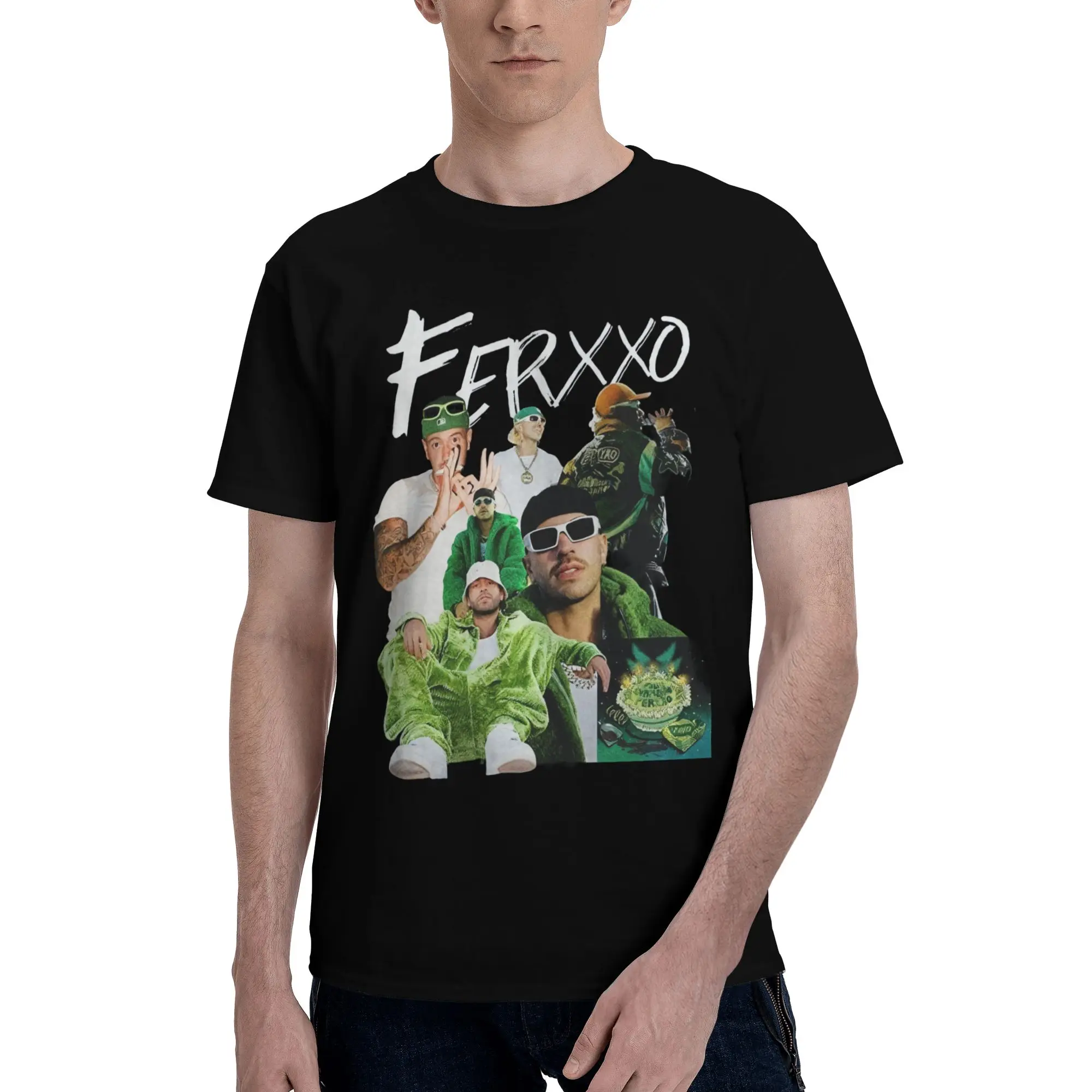 

Men Rapper Feid Ferxxo T Shirts Streetwear Short Sleeves 100% Cotton T-shirt Leisure Novelty Design Graphic Tee Tops
