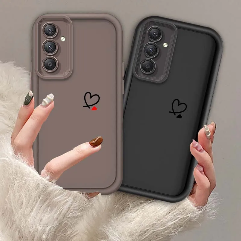 

Art Love Heart Popular Phone Case For Samsung A71 A52 A51 A34 A33 A22 A16 A15 A13 A04 A06 Note 20 Ultra 5G Eye Ladder