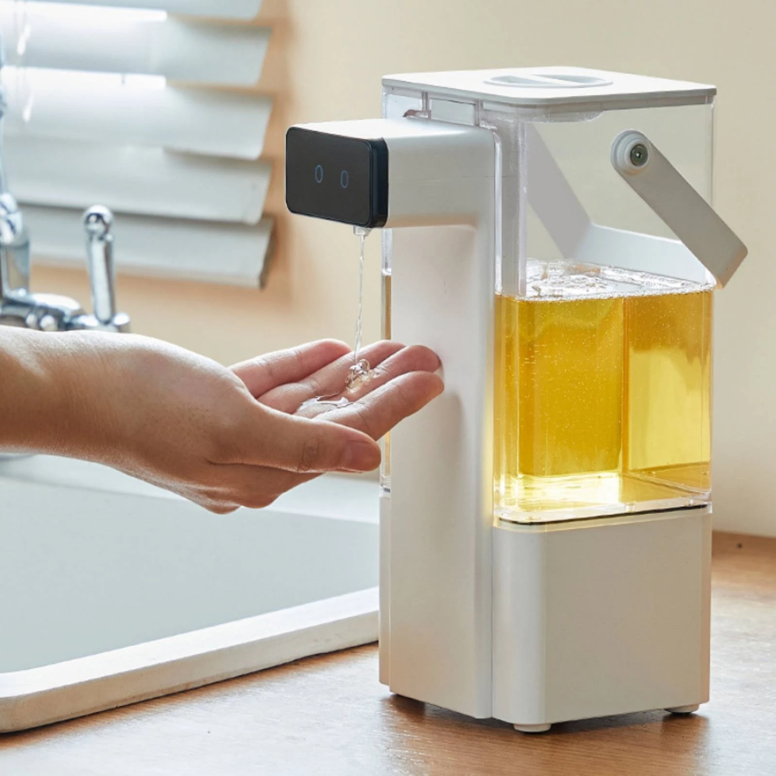 contactlessFree Soap Dispenser IPX5 Touchless Soap Dispenser Household Product Visible Window Adjustable Dispensing