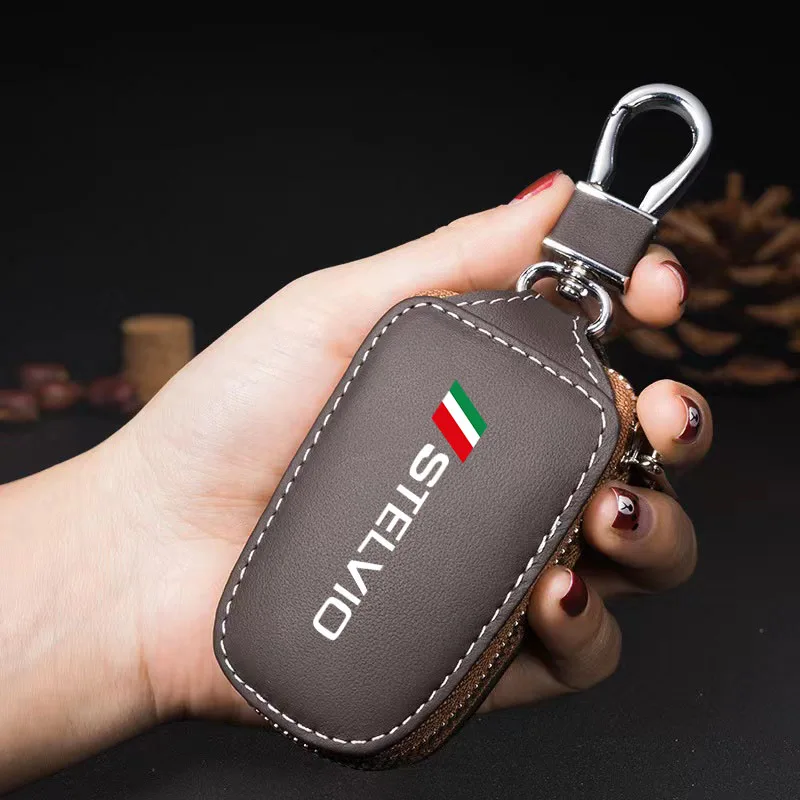 Car key pack leather remote control protective case for key case for Alfa Romeo STELVIO Car Accessories