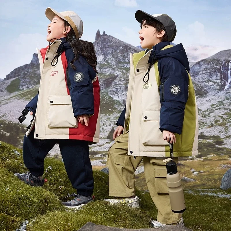 OLEKID -30 Degree Winter Children Down Jacket Waterproof Thick Warm Teen Boys Down Jacket Coat 5-12 Years Kids Parka Outerwear