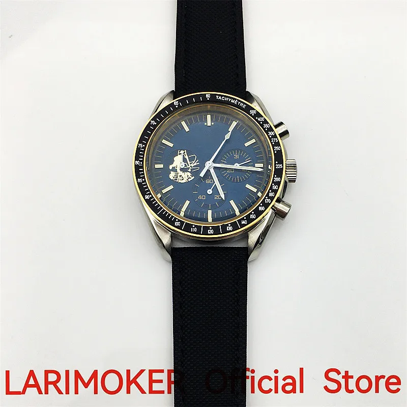 

LARIMOKER New Popular Men's Watch Black Dial Metal Strap Weekday Date Indicator 40mm Automatic Watch