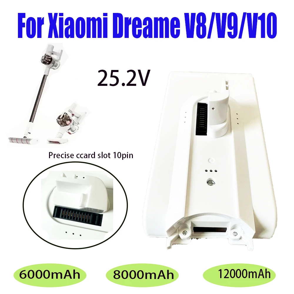 100% Original Lithium Battery for Dreame V8 V9 V10 V9P XR VVN3 VVN4 Handheld Cordless Vacuum Cleaner Parts Replacement Battery