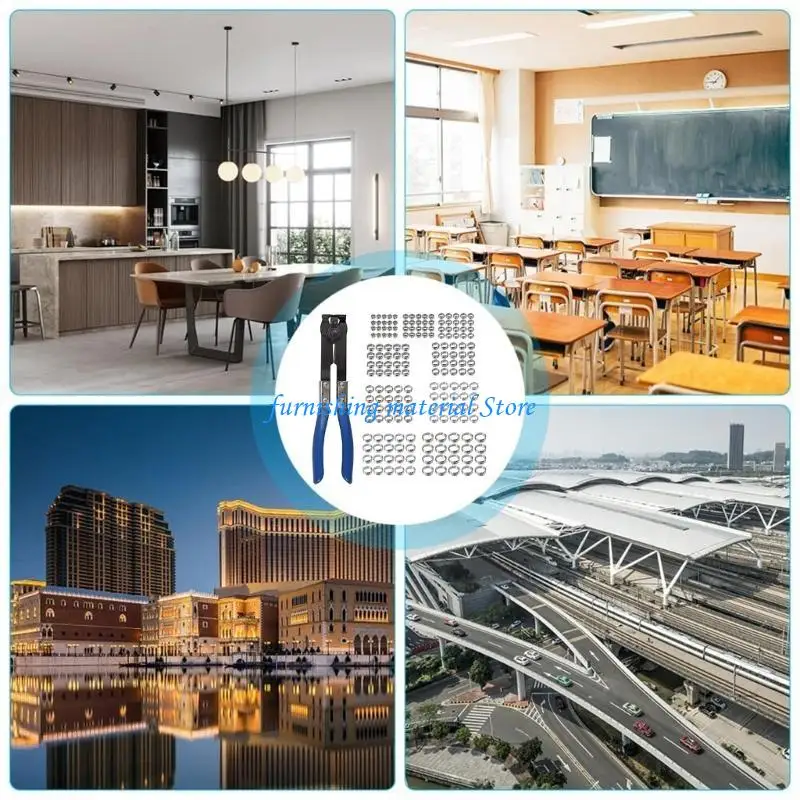 مجموعة مشابك خرطوم أذن واحدة من الفولاذ المقاوم للصدأ Y5GD مع كماشة ونطاقات واسعة قابلة للتعديل مناسبة للاستخدام الصناعي للسباكة #3