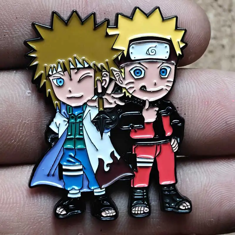 Naruto Red Cloud Sharingan Enamel Pins Cartoon Brooch Clothes