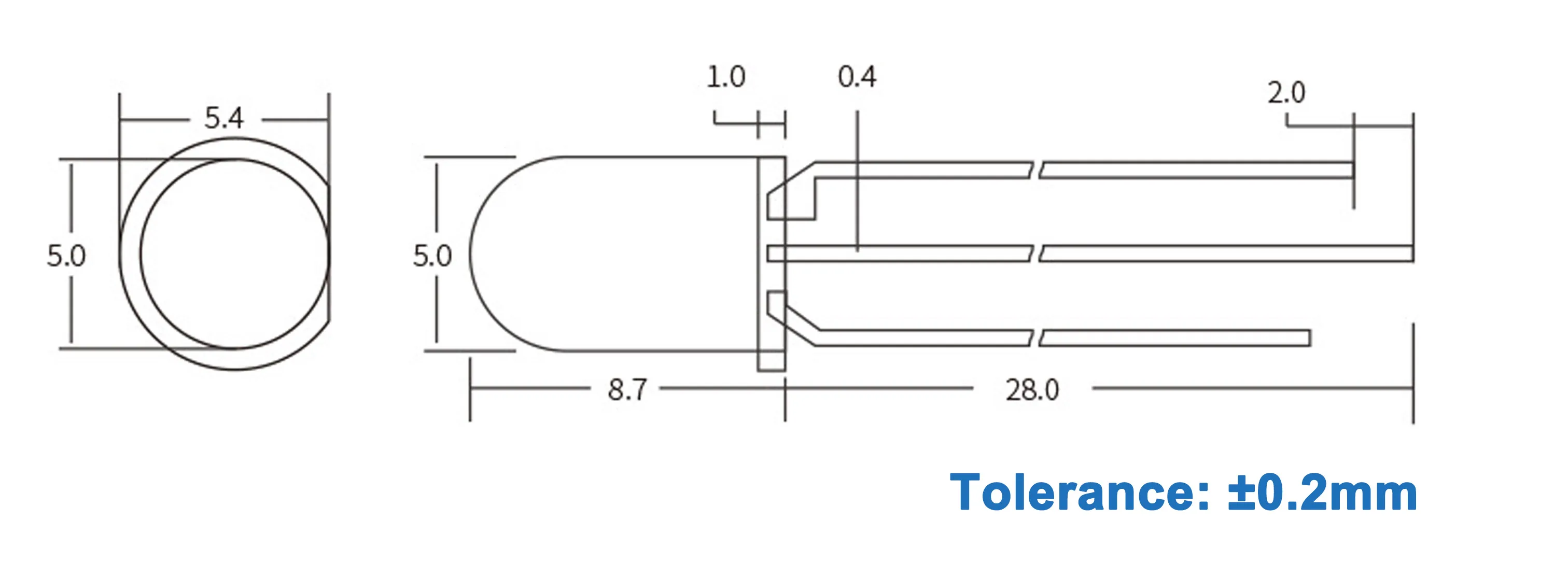 LoCN 1000 pz F5 5 MM Diodo LED Bicolore 2 colori Rosso Blu Verde Giallo Catodo comune Anodo Trasparente Perni Lunghi DIP3 3 P