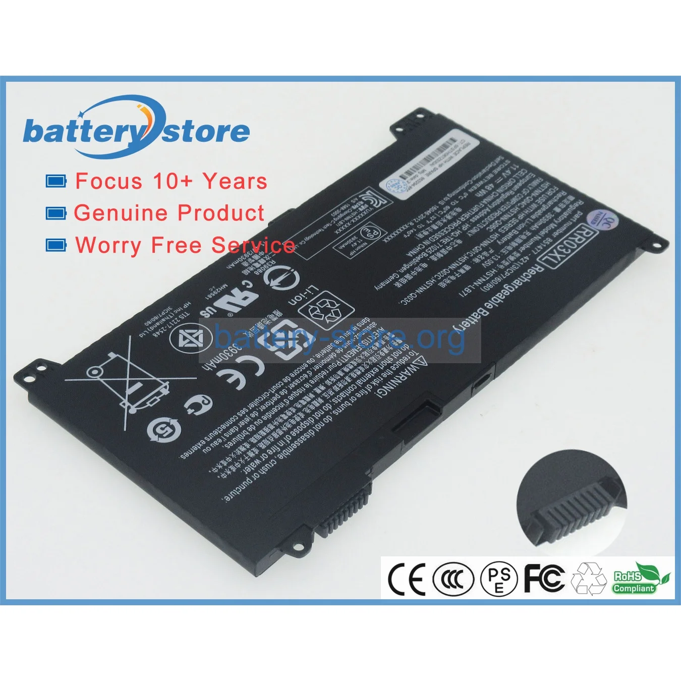 Genuine laptop batteries for HSTNN-LB71,HSTNN-Q01C,HTTNN-Q01C,851610-855,851477-541,RR03048XL,RR03XL,851477-422,851477-831,11.4V