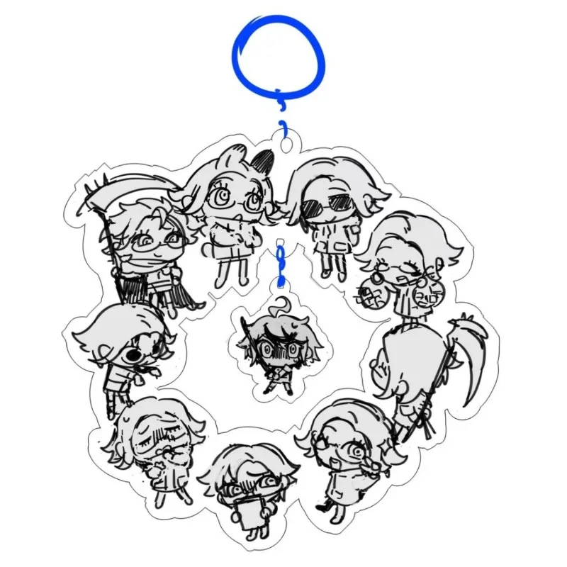 

The Hundred Line Anime Figures Keychain Sumino Takumi Flight Figures Keyring Bags Pendant Cosplay Decoration Kids Friends Gift