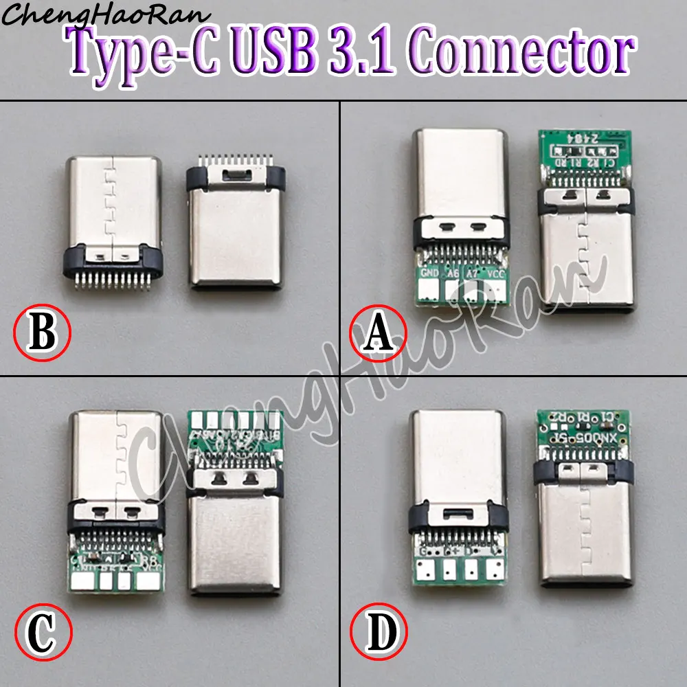 

Type-C USB Male Interface Connector USB Tail Plug Power Connector Charge Dock port Plug type-C USB 3.1 Connector