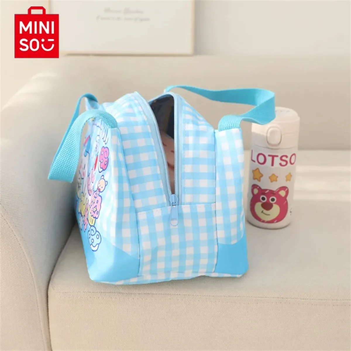 MINISO Cinnamoroll My Melody Hello Kitty Pochacco Hand-Held Lunch Insulated Bento Bag Box School Office Worker Cute Cartoon Gift