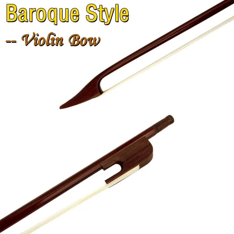 1pcs Top quality baroque style blackwood 4/4 violin bow Fiddle Bow,Siberian horsetail horsehair,violin parts accessories fitting