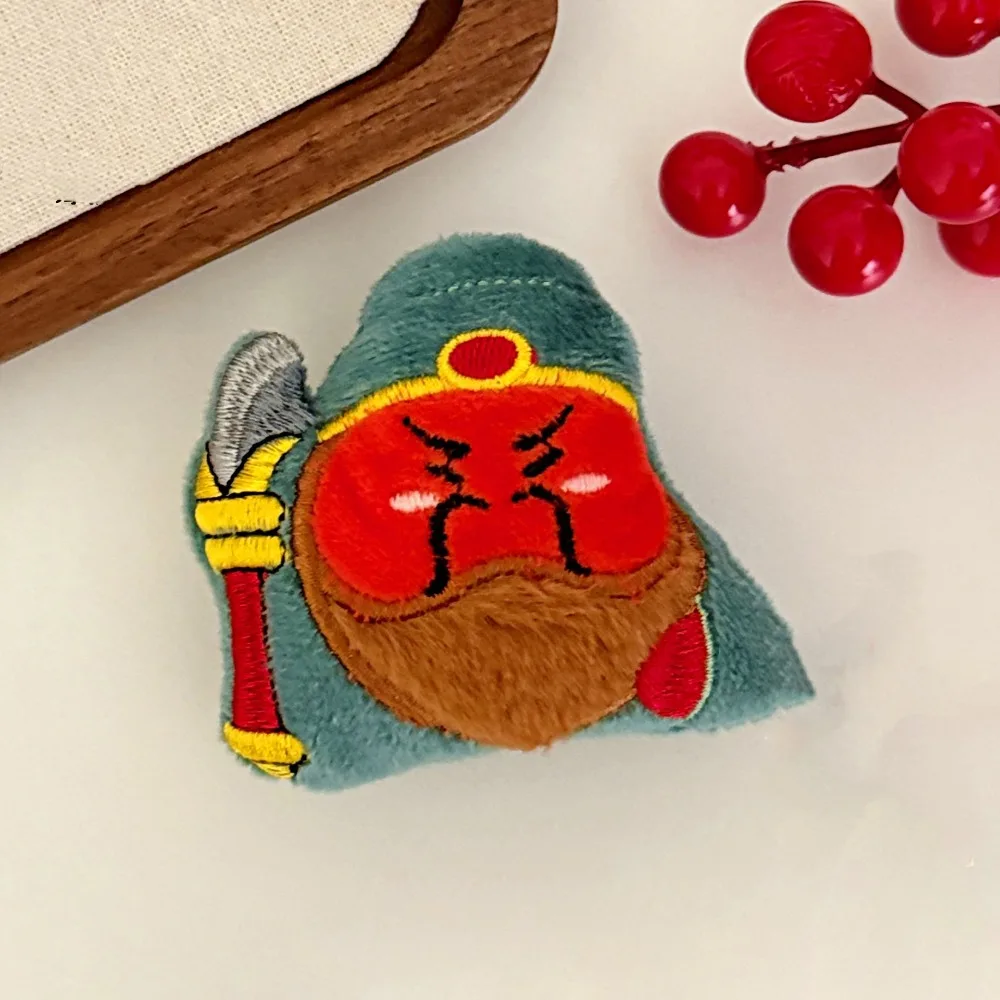 

Guanyin Wealth God Keychain Yuchi Gong Qin Shubao Chinese God Dolls Pendant Moon Lord Tathagata Plush God of Longevity Pendant