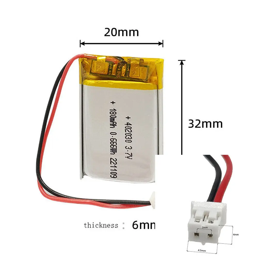 قابلة للشحن 3.7 فولت 180 مللي أمبير 402030     بطارية بوليمر أيون للساعة الذكية MP3 GPS شحن الكنز الطاقة اللوحي
