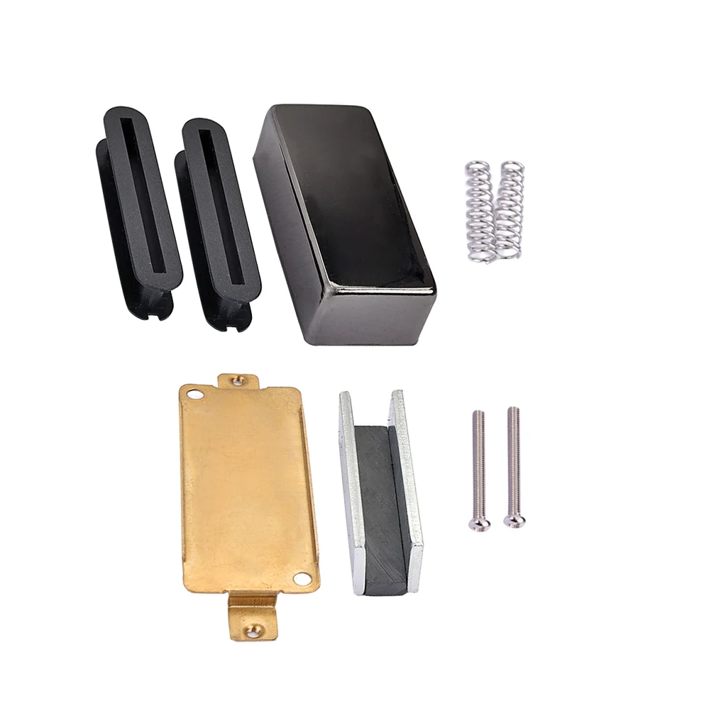 Set of Guitar Closed Humbucker Pickup Cover Pickup Baseplate Slug Bobbins Magnet Double Coil Humbucker Pickup Kits for Style