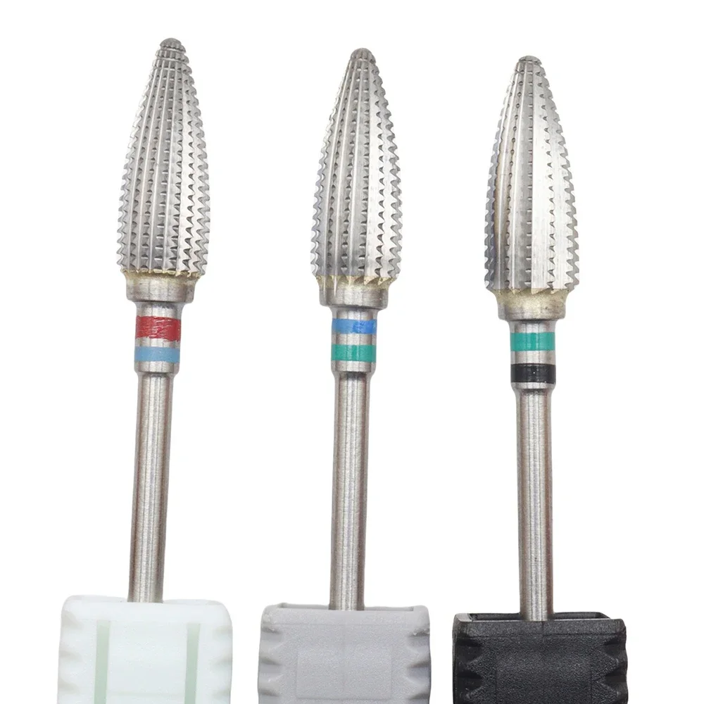 1 قطعة التنغستن الصلب مسمار لقمة ثقب ملف مسمار آلة الحفر الكهربائية مانيكير باديكير التدريبات ملحق الاكريليك مسمار أدوات السلس #6