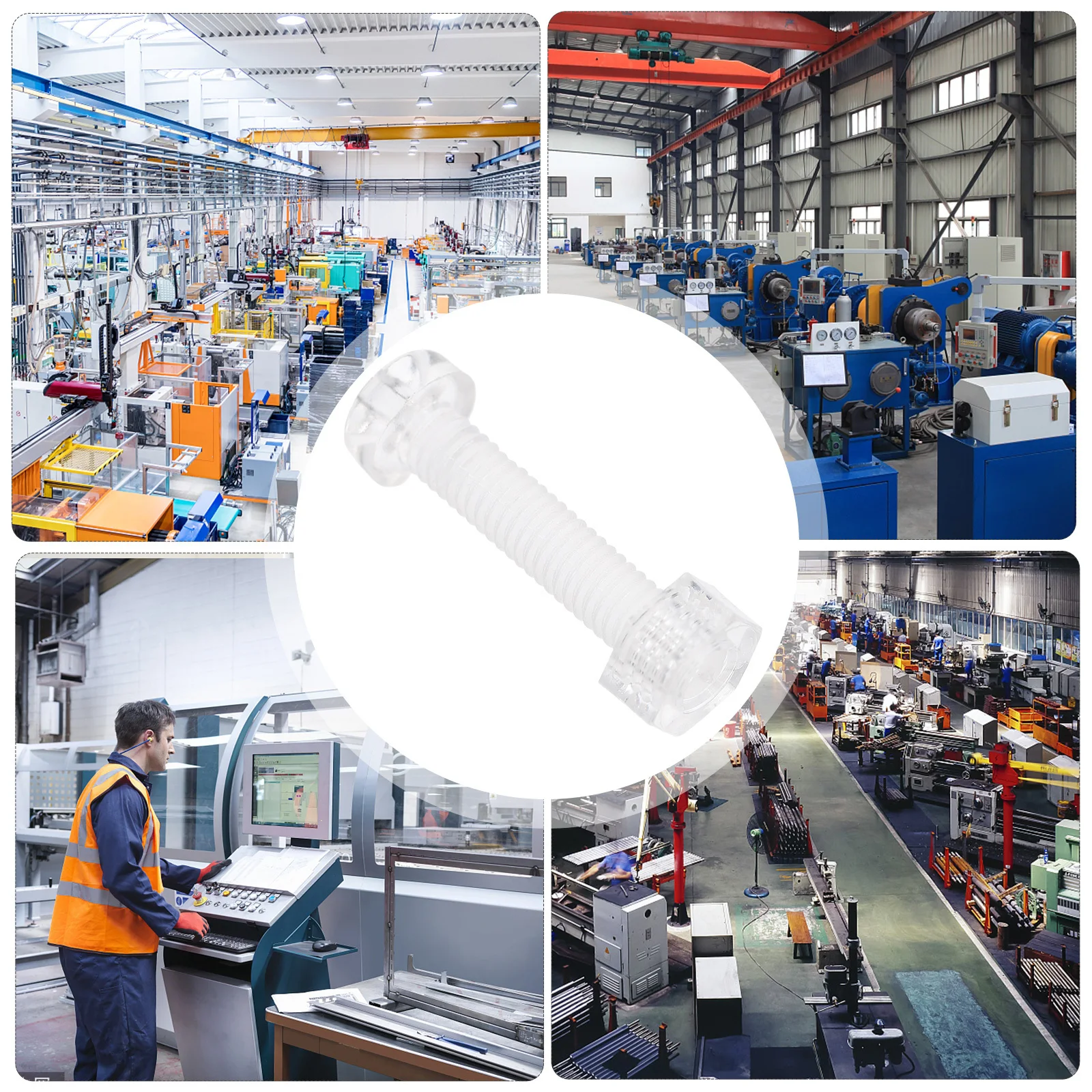 

30pcs Acrylic Screws Kit Transparent Bolt Nut Set For Hand Tighten Durable Fastening Professional Mounting Hardware Acrylic Nuts