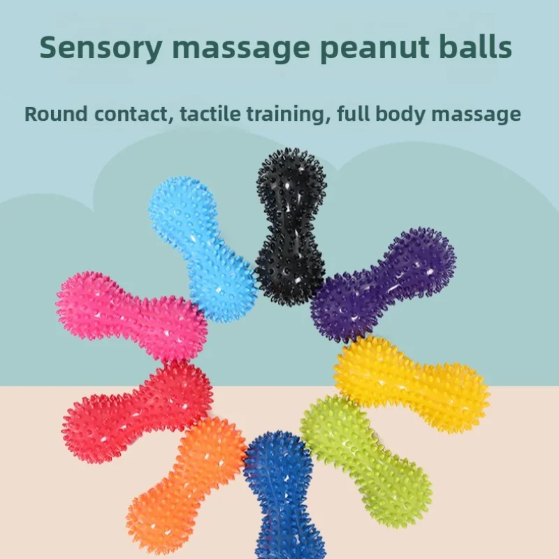 Bola con punta para masaje de maní, agarre de entrenamiento para el dolor muscular, estrés, masajeador de pies, rodillo de relajación, bolas miofasciales para Plantar, 1 Uds.