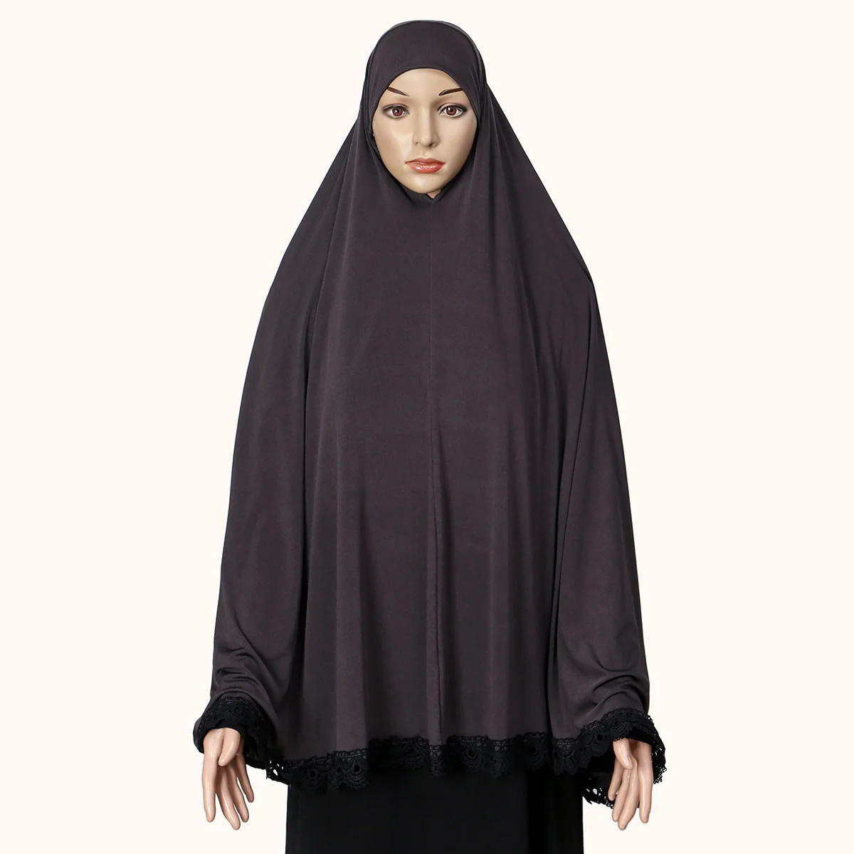 Um Robe Monocromático à Prova de Sol, Muito Elástico, Respirável, Renda Preta, Moda, Novo