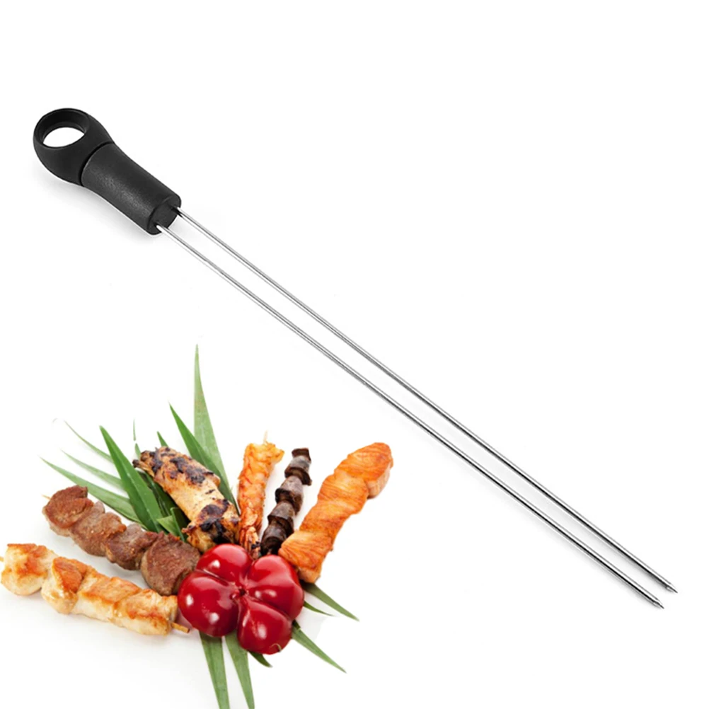 

6 Pcs Barbecue Sign Grilling Skewers for Kabobs Outdoor Sticks Stainless Steel Reusable BBQ Meat