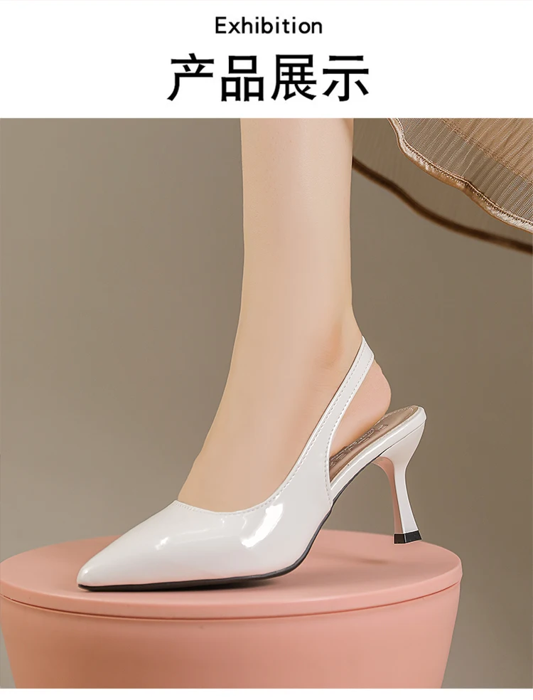 

Leather Loafers Sandals 2025 New Women'S Shoes With Patent Leather Women'S Soft Leather Pedal Women'S Shoes.