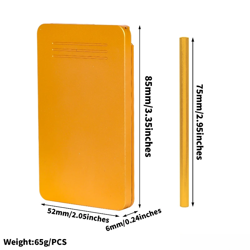 2PCS 8-Compartment Push pull Cigarette Box metal Snuff Cigarette case with Gift Box High Quality Portable Snuff pipe Accessories