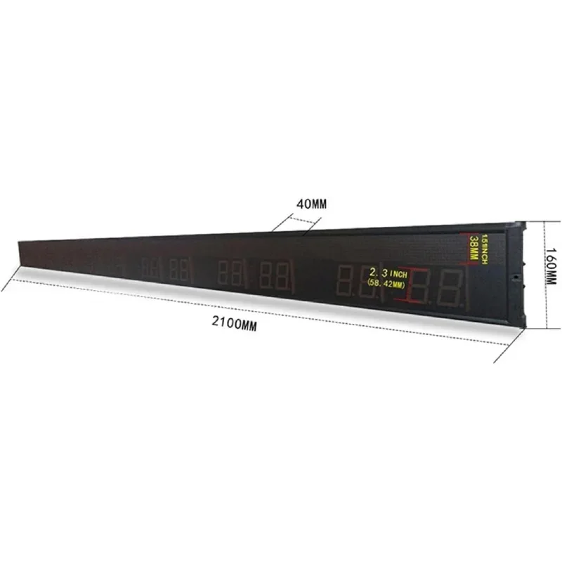 LED Wall Mounted World Clock 6 City Time Zone Big Size Display for Hotels Enterprises International Airports