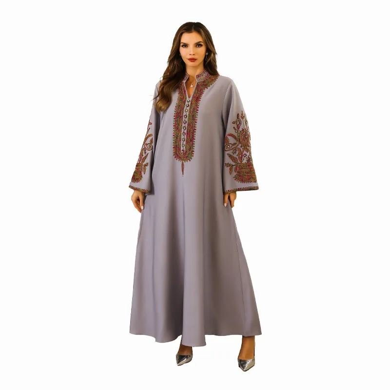 Abaya Dubai Luxury Embroidery Islamic Ethnic Dress Turkey Caftan Kaftan Kebaya Women\'s Prayer Garment Robe Clothing Vestidos