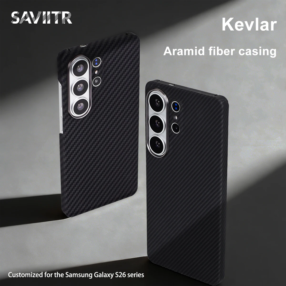 

Чехол SAVIITR для Samsung Galaxy S26 Ultra из арамидного волокна, магнитный, тонкий, роскошный, защитный чехол из кевлара для S26 Plus