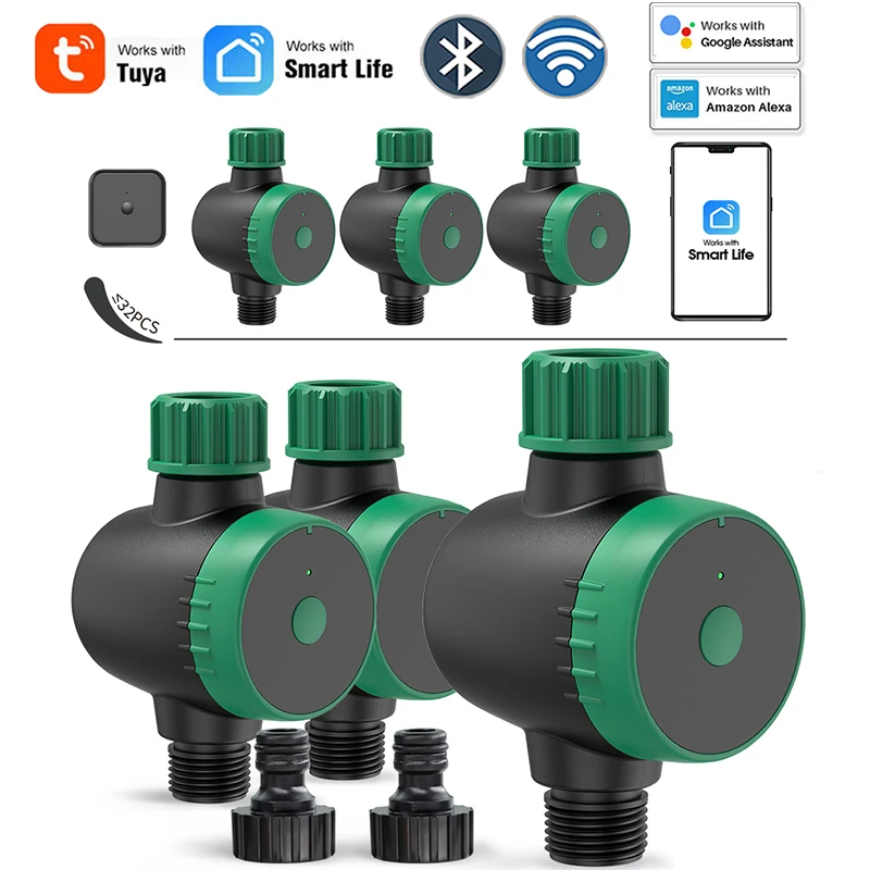 

WiFi Bluetooth-Compatible Automatic Water Timer Tuya Phone Ip55 Waterproof Equipment Smart Life Smart Watering Irrigation Timer