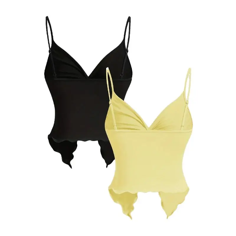 

Y2K Women's Lace T-irt Top 2Pcs Harajuku Aesthetic Tan Color Spring Summer Faion Ladies' Clothing