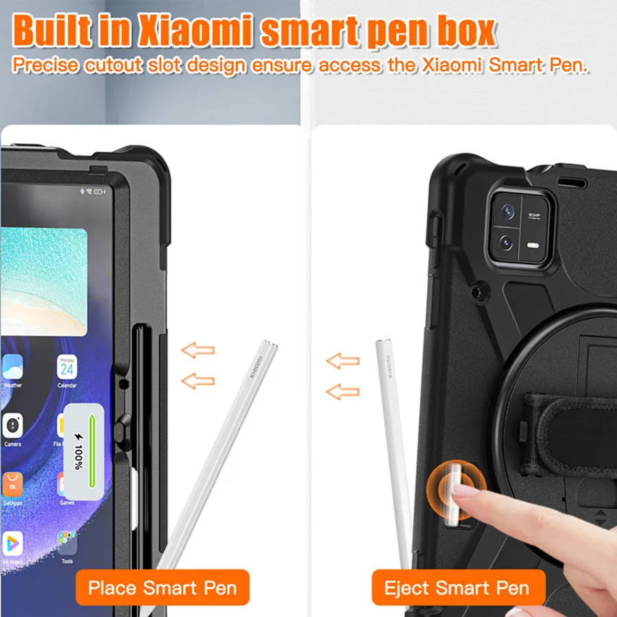 

Case For Xiaomi Pad 6 11" Mi Pad 6 Pro 2023 MiPad 6 Pro 11 inch Kids Case Heavy Duty Shockproof Rugged Cover With Shoulder Strap