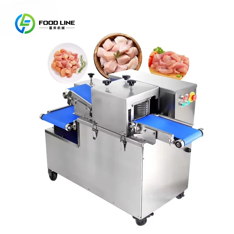 Custom made  Commercial Meat Cube Cutting Dicing Machine for Fresh Chicken Breast Pork Beef Fish-for Restaurants