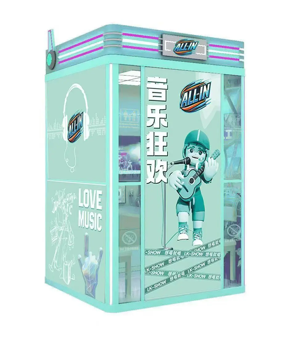 New Design Cabinet Singing Video Music Coin Operated VGA Double Electronic KTV Room Jukebox Mini Karaoke Booth Game Machine