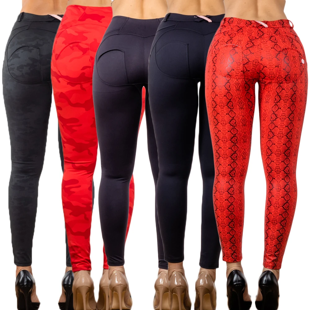 

Shascullfites-Bum Lift Leggings with Camo and Snake Printed Booty Leggings Thin Push Up Leggings