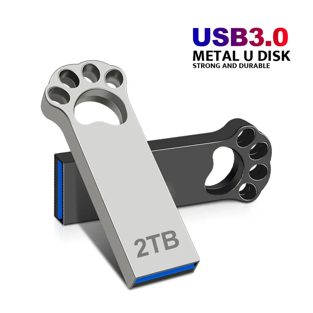 Metal Pen Drive 2TB High Speed Usb 3.0 Pendrive 1TB TYPE C Silver Cle Usb Flash Drives 512GB Memoria Usb Stick Free Shipping